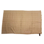 将图片加载到图库查看器，【中古】コーチ COACH ストール シグネチャー CCロゴ シルク混 上質 上品 ベージュ系 i0601oq00817
