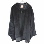 画像をギャラリービューアに読み込む, 【中古】BACCA バッカ ポンチョコート フード付き ブラック 黒 ウール混 アウター i1215i02416
