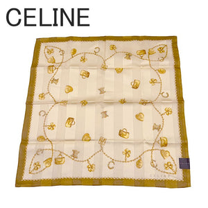 CELINE セリーヌ ハンカチ 11点　まとめ売り 中古】CELINE セリーヌ ハンカチ チャーム柄 ベージュ 綿100