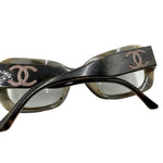 Load image into Gallery viewer, 【中古】シャネル CHANEL サングラス べっ甲フレーム ロゴ ツートン 薄色レンズ ブラウン グレー系 i0710lq022104
