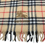 画像をギャラリービューアに読み込む, 【中古】バーバリー BURBERRY ブランケット ひざ掛け ノバチェック ベージュ ウール100％ j0215pq02338
