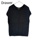 画像をギャラリービューアに読み込む, 【中古】Drawer ドゥロワー ノースリーブニット ネイビー サイズ2 コットン混 サマーニット j0420w00225
