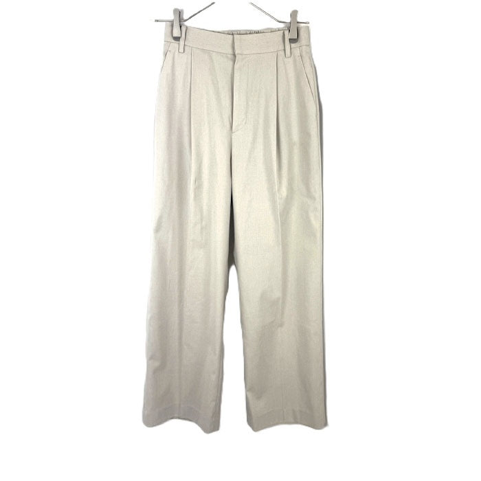 【中古】フレームワーク FRAMeWORK ストレートワイドパンツ きれいめ ウエストゴム ライトベージュ i0526y0148