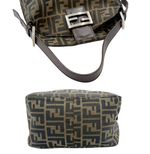 画像をギャラリービューアに読み込む, 【中古】フェンディ FENDI ズッカ柄 マンマバゲット ショルダーバッグ ブラウン j0417aq026330
