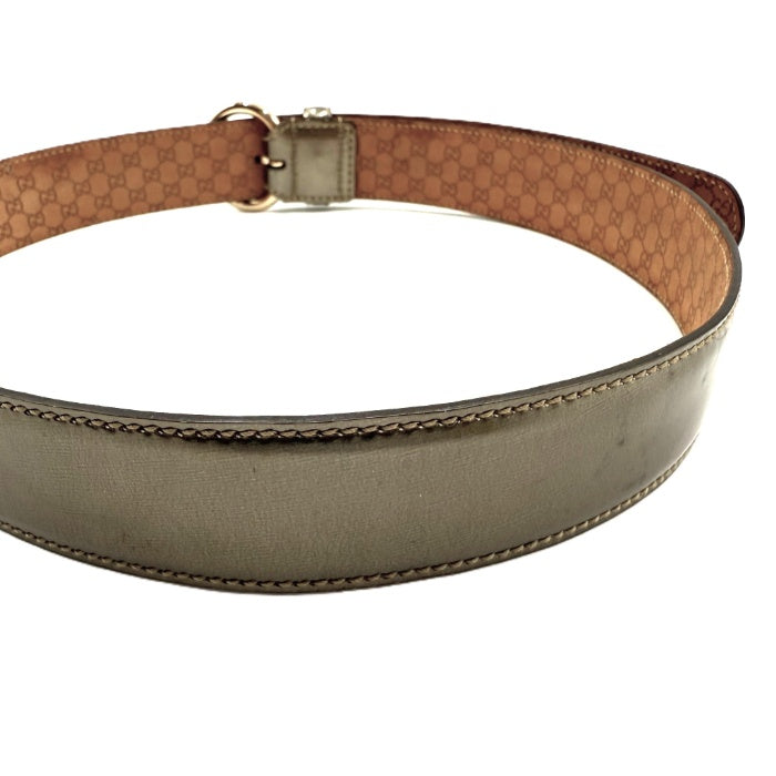 【中古】グッチ GUCCI ベルト バンブーバックル メタリック GGマーク ブロンズ ゴールド i0522lq01466