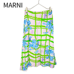 将图片加载到图库查看器，【中古】マルニ MARNI ペインティングプリント レーヨンスカート 38 j0518h00540
