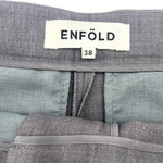 将图片加载到图库查看器，【中古】エンフォルド ENFOLD テーパードパンツ タックパンツ 厚手 シンプル 美シルエット グレー h0502wq025
