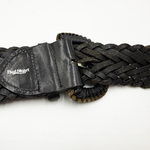 Load image into Gallery viewer, 【中古】Paul Stuart 編み込み レザーベルト ブラック ポールスチュアート 本革 メッシュベルト i0731wq0123
