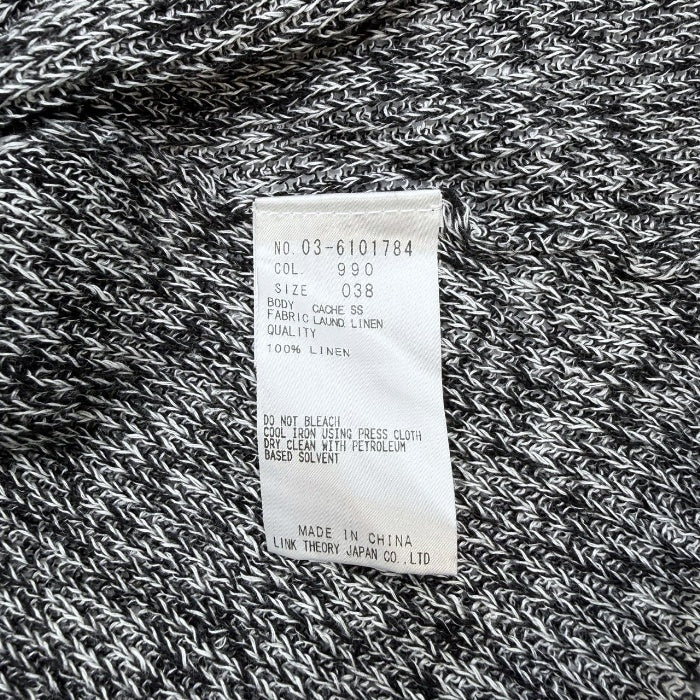 【中古】セオリーリュクス Theory luxe 七分袖ニット ミックスニット 透け感 丈長め ブラック ホワイト i0818n0144