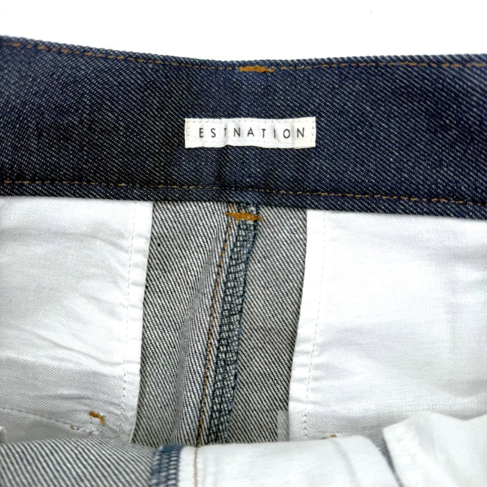【中古】エストネーション ESTNATION デニムフレアパンツ ストレッチ きれいめデニム インディゴブルー i0421hy00220