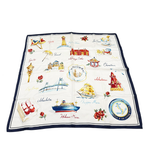 画像をギャラリービューアに読み込む, 【中古】Marca Yokohama マルカヨコハマ スカーフ 横浜モチーフ シルク 絹 正方形 i1013tq00410
