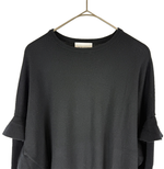 画像をギャラリービューアに読み込む, 【中古】UNITED ARROWS ユナイテッドアローズ フリルニット 黒 ロングスリーブ ニット レディース i1215i0285
