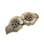 将图片加载到图库查看器，【中古】アレクサンドルドゥパリ ALEXANDRE DE PARIS バレッタ ヘアアクセサリー ベージュ系 i0225aq02025
