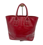 画像をギャラリービューアに読み込む, 【中古】HIROFU ヒロフ レザー トートバッグ 赤 レッド 本革 シンプル i1029pq02540
