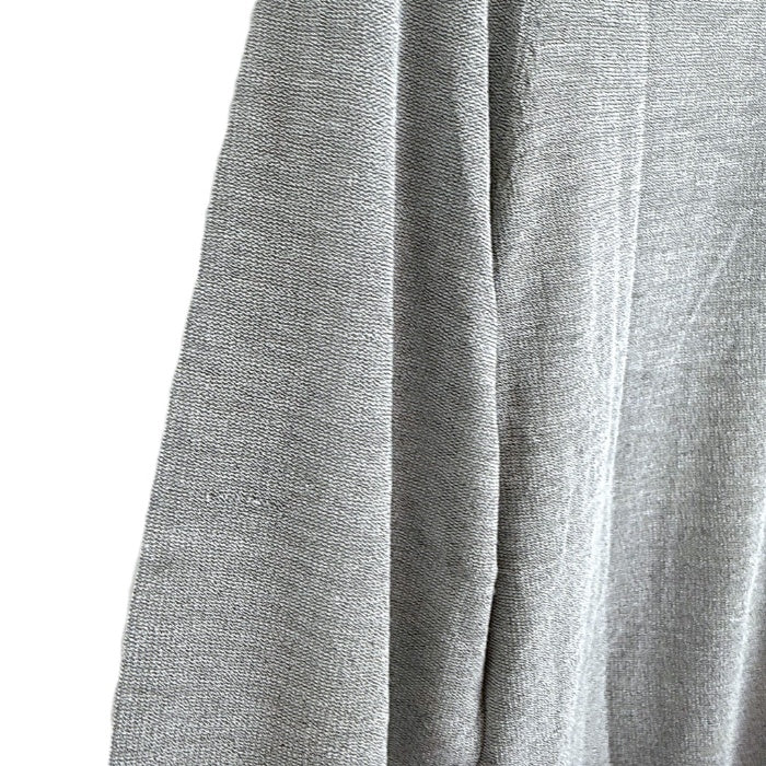 【中古】セオリーリュクス Theory luxe 七分袖カーディガン バックレース編み 透け感 ライトグレー i0807n0025