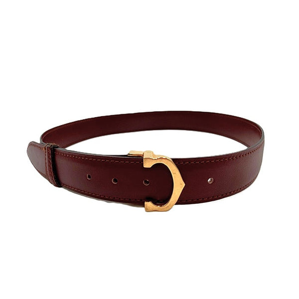 【レア美品】 Cartier カルティエ 本革 ベルト ヴィンテージ 綺麗 マストラインレザーベルト 61-69 ヴィンテージ|カルティエ