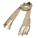 将图片加载到图库查看器，【中古】agnes b. アニエスベー ニュアンスストライプ ストール マフラー マルチカラー i0911wq0036
