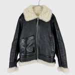 画像をギャラリービューアに読み込む, 【中古】Drawer ドゥロワー ムートン レザージャケット 羊革 シープスキン i1215h00396
