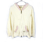 将图片加载到图库查看器，【中古】ジェラートピケ gelato pique パーカー 薄手 もこもこ ボーダー パステルカラー イエロー ピンク i0410wq0182
