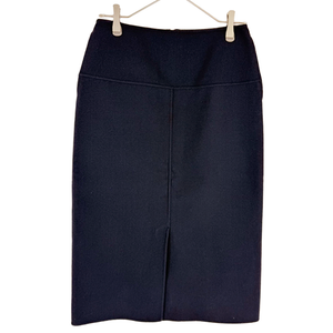 中古】Drawer ドゥロワー ネイビー タイトスカート 上品シルエット
