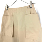 Load image into Gallery viewer, 【中古】ドゥロワー Drawer スカート 台形 ひざ丈 パッチポケット シンプル コットン ベージュ i0624h00621
