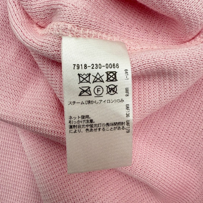 【中古】ブラミンク BLAMINK ベスト コットン ニット１４G クルーネック ノ―スリーブ フレンチスリーブ ピンク i0908h00230