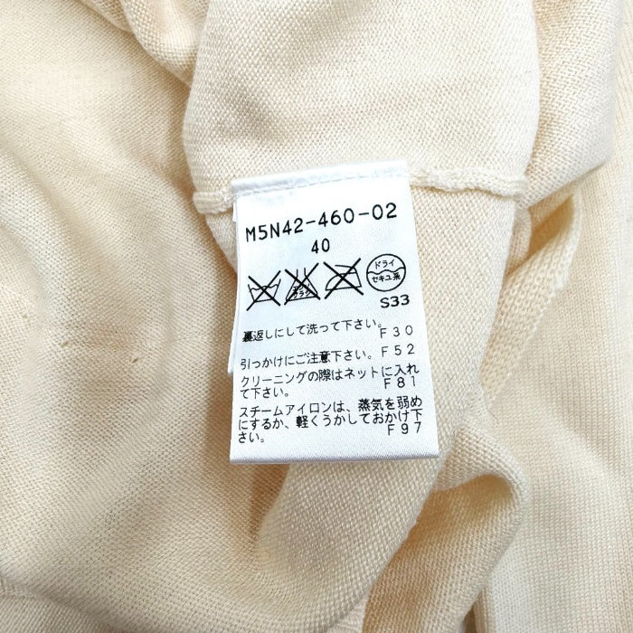 【中古】エポカ EPOCA ニット クルーネック 長袖 ペプラム 可愛い アイボリー 白系 i0807n0236