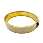 Load image into Gallery viewer, 【中古】コーチ COACH バングル ブレスレット シグネチャー Cロゴ ゴールド×アイボリー i0810oq0232
