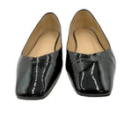 Load image into Gallery viewer, 【中古】バーニーズニューヨーク BARNEYS NEW YORK エナメルパンプス ローヒール スクエアトゥ ブラック 黒 i0624h00110
