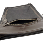 Load image into Gallery viewer, 【中古】TAKEO KIKUCHI タケオキクチ ショルダーバッグ ブラック レザー×キャンバス 斜めがけ i1013tq0345
