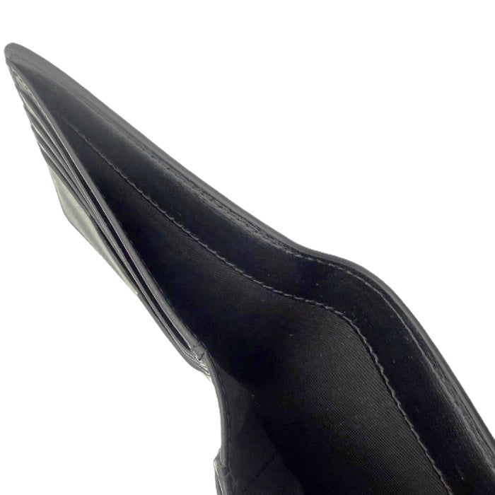 【中古】アミパリス AMI PARIS 財布 二つ折り シンプル 札入れ カード入れ 薄型 ブラック 黒 i0627aq03058