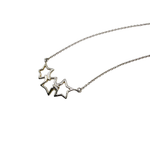 Load image into Gallery viewer, 【中古】TIFFANY&amp;Co. ティファニー トリプルスター ネックレス SV925 シルバー 保存袋付き レディース j0629pq00589
