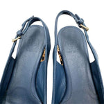 将图片加载到图库查看器，【中古】TORY BURCH トリーバーチ ウェッジソール サンダル ネイビー i1012oq00123
