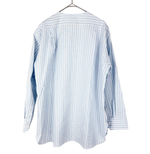 将图片加载到图库查看器，【中古】ドゥロワー Drawer ストライプ フリルブラウス コットン ブルー i0917s00418
