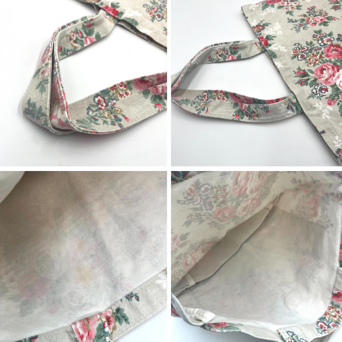 【中古】キャスキッドソン Cath Kidston トートバッグ 花柄 キャンバス サブバッグ ベージュ系 h0716wq0155