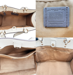 将图片加载到图库查看器，【中古】COACH コーチ シグネチャー  ショルダーバッグ 2WAY ホワイト系 j0223tq03030

