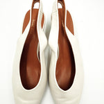 画像をギャラリービューアに読み込む, 【中古】スローブイエナ SLOBE IENA パンプス バックスリング 5cmヒール オフホワイト 白 i0731wq0185
