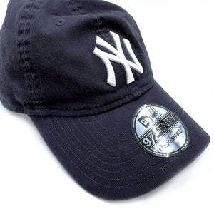 【中古】ニューエラ NEW ERA キャップ 帽子 NY シール付き 定番 ネイビー 紺 h1226wq0167