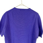 将图片加载到图库查看器，【中古】ドゥロワー Drawer 半袖ニット クルーネックショートスリーブ カシミヤ 無地 パープル 紫 i0925i00612
