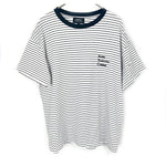 将图片加载到图库查看器，【中古】アーペーセー A.P.C. ボーダーTシャツ ピンボーダー ロゴ刺しゅう ホワイト ネイビー h1007k0116
