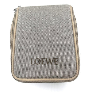 【中古】ロエベ LOEWE トラベルセット 旅行用小物入れ アメニティセット コラボ JAL限定品 ベージュ系 h0625aq00530