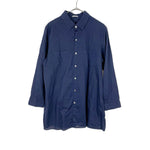 将图片加载到图库查看器，【中古】ギャルリーヴィー GALERIE VIE シャツ 8分袖 コットン 透け感 ネイビー 紺 i0703n0172
