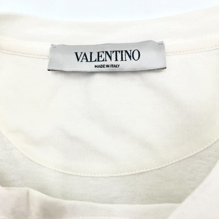 【中古】ヴァレンチノ VALENTINO フリルTシャツ そでフリル カットソー ボリューム 可愛い オフホワイト 白 h0508k011