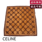 将图片加载到图库查看器，【中古】CELINE セリーヌ タオルハンカチ マカダム ブラウン 綿100％ レディース j0618lq0175
