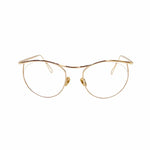 将图片加载到图库查看器，【中古】AHLEM アーレム メガネフレーム ゴールド ラウンド ケース付き i1029pq015300
