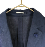 Load image into Gallery viewer, 【中古】LARDINI ラルディーニ リネン100％ テーラードジャケット ネイビー 36 j0518h00416
