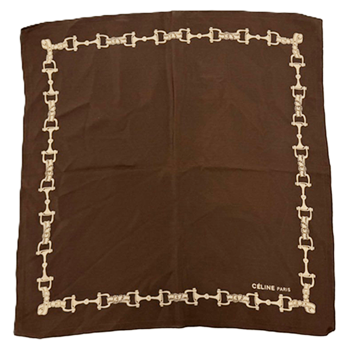 【中古】CELINE セリーヌ スカーフ 3点セット ビット柄 大判 シルク100％ i0727tq00813