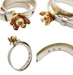 画像をギャラリービューアに読み込む, 【中古】TORY BURCH トリーバーチ レザーブレスレット フラワーモチーフ パール 箱付き j0223tq06118
