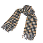 画像をギャラリービューアに読み込む, 【中古】DAKS ダックス マフラー チェック柄 カシミヤ ストール i0225aq0108
