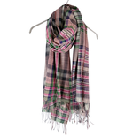 画像をギャラリービューアに読み込む, 【中古】エピス EPICE ストール チェック柄 マルチカラー 大判 フリンジ i1215i0264
